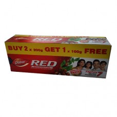 Зубная паста Ред (Red) , Дабур, 500 гр. (2х200 гр. 1х100 гр.)