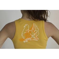 Йога майка "Нади" с рисунком на спине, желтый