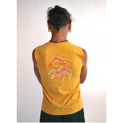 Безрукавка "Йог" с рисунком на спине, желтый