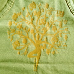 Борцовка "Нади" с рисунком на спине, желтый