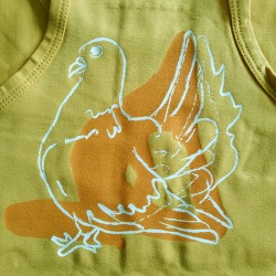 Борцовка "Нади" с рисунком на спине, желтый