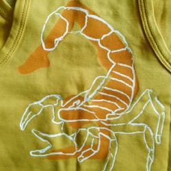 Борцовка "Нади" с рисунком на спине, желтый