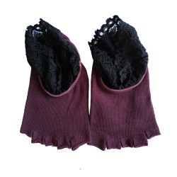 Носки для йоги с кружевом (без пальцев), Китай