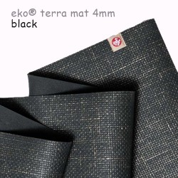 Легкий йога мат eKO terra, Black, 61см*173см*4мм, Мандука