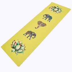Йога мат джутовий "Слон та Лотос"  61см*183см*3мм, Китай