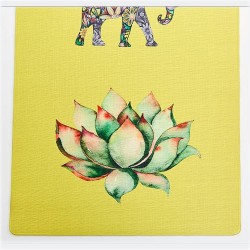 Йога мат джутовий "Слон та Лотос"  61см*183см*3мм, Китай