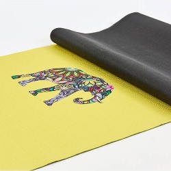 Йога мат джутовий "Слон та Лотос"  61см*183см*3мм, Китай