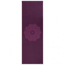 Йога мат ЛИЛА Мандала, баклажан (Leela Collection Mandala) 60см*183см*4мм, Бодхи