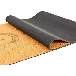 Йога мат пробковый "Лунный цикл"  61см*183см*4мм, Китай