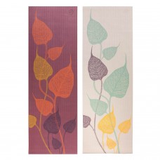 Йога мат ЛИЛА Листья, трехцветный (Leela Leaves 3-color) 60см*183см*4,5мм, Бодхи