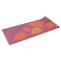 Йога мат ЛИЛА Листья, трехцветный (Leela Leaves 3-color) 60см*183см*4,5мм, Бодхи