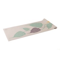 Йога мат ЛИЛА Листья, трехцветный (Leela Leaves 3-color) 60см*183см*4,5мм, Бодхи