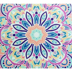 Йога мат каучуковый Тройной оберег (розовый) 61см*183см*3мм, Китай