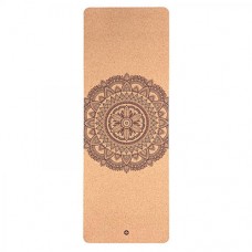 Корковий килимок для йоги "Мандала двокольоровий" 66см*185см*4мм, Бодхі, Німеччина
