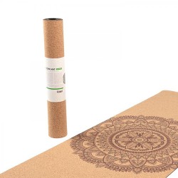 Пробковый коврик для йоги "Мандала двухцветный" 66см*185см*4мм, Бодхи, Германия