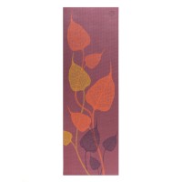 Йога мат ЛИЛА Листья, трехцветный (Leela Leaves 3-color) 60см*183см*4,5мм, Бодхи